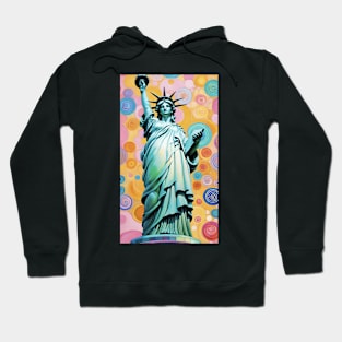 Gustav Klimt's Liberty's Radiance: Inspired Statue of Liberty Hoodie